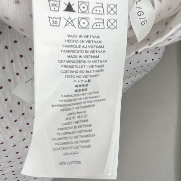 Michael Kors Preppy Business Casual Button Down Polka Dot Men's Shirt Size L - Picture 4 of 5